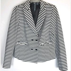 Payton Blazer Size Large Black White Striped2
